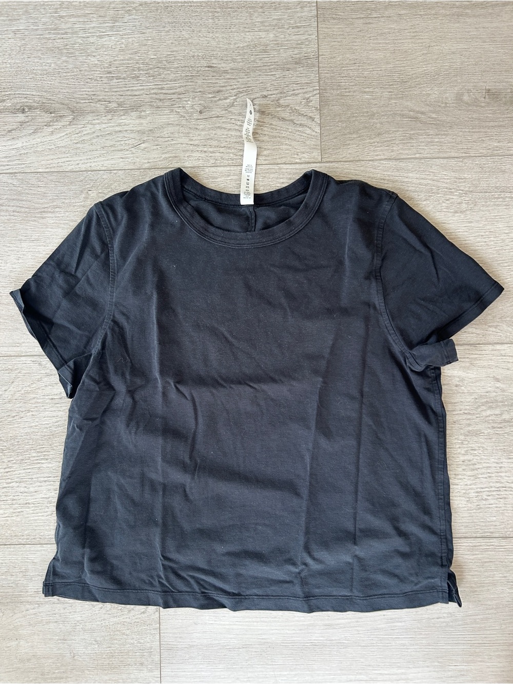 lululemon athletica Black Short Sleeve Crew Tee